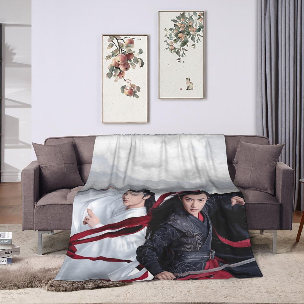 W-Wang Yibo Super Soft Blankets Kids Adult Plush Throw Blanket Funny Couch Chair Flannel Bedspread Sofa Bed Cover