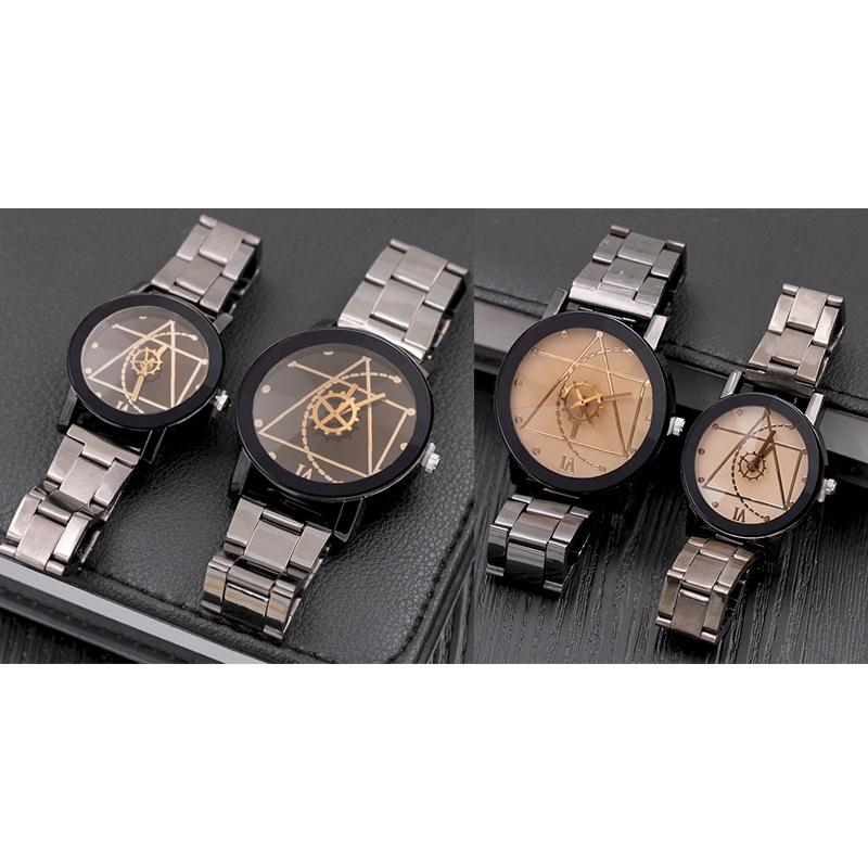 Steel Strap Gear Watch Fashion Couple Gift Simple Casual Elegant Practical And