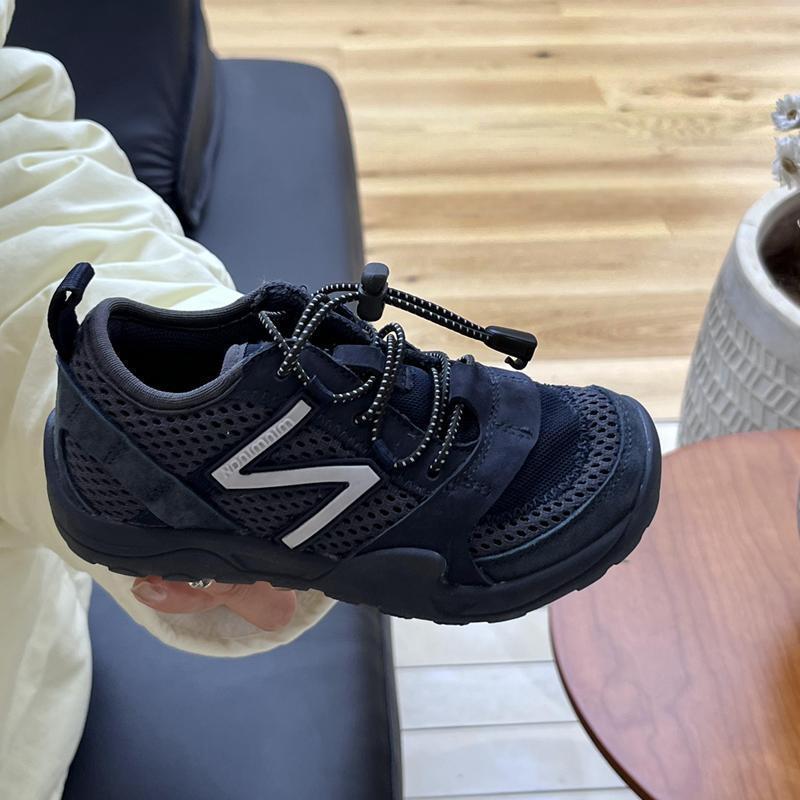 

Spring and Autumn 2025 New Girls Boys Children Rotating Running Sneakers Breathable Mesh Casual Students 27 inner length 17.2CM синий