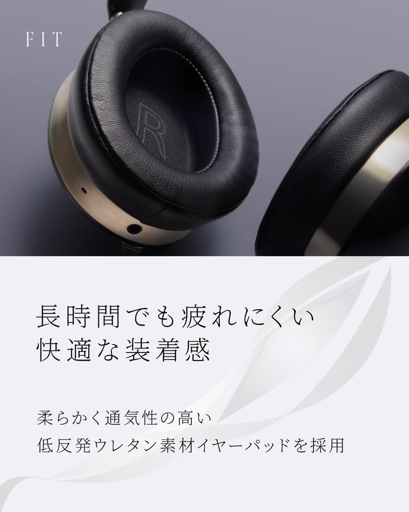 AVIOT WA-J1 Wireless Headphones with Adaptive Hybrid Noise Cancelling, Tribrid 3-Driver Technology, 3D Spatial Audio, Bluetooth 5.3, 140 Hours of