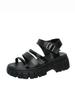 Fashion shoes for women Summer Breathable Shoes  Fur Straps Casual Thick Sole Shoe  Cool Thick High Heels Soft Sole Sandals women shoes