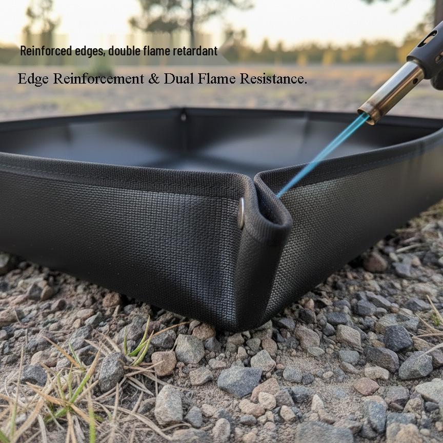 Fireproof Silicone Camping Stove Mat - Double-Sided, Water-Injectable, High-Temperature Resistant, Easy-Clean Fabric