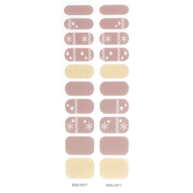 Semi-cured Nail Sticker Holiday Christmas Snowflake 5D Stereogel nail sticker