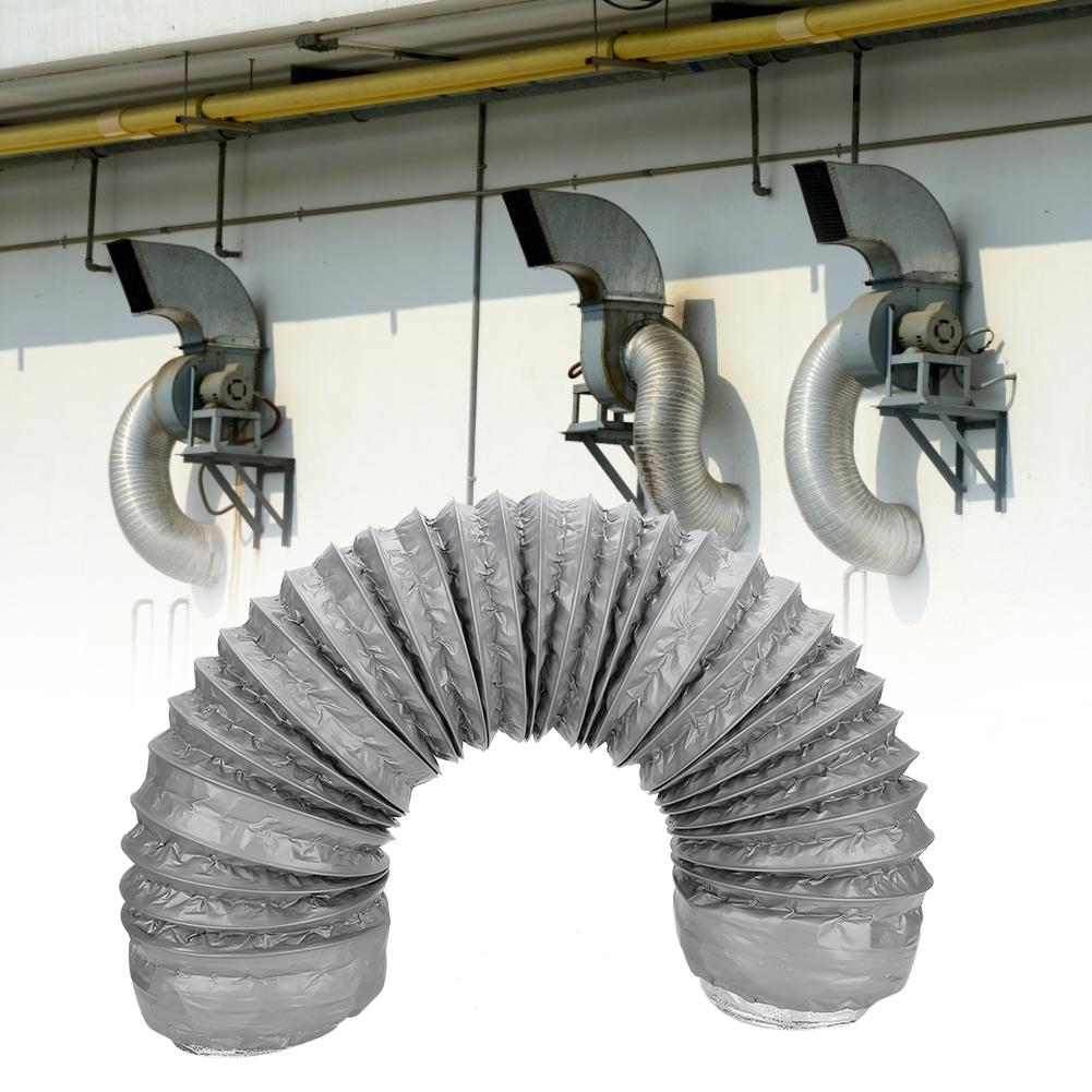 1m Aluminum Foil Flexible Ducting Exhaust Hose Kitchen Ventilation Insulation Noise Reduction