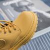 Retro Autumn and Winter New Children's Short Boots Korean Casual Cowhide Boys Small Yellow Shoes Medium Tube Girls Single Boots