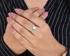 Solid 925 Sterling Silver White Pearl Round Gemstone Statement Women Ring Gift For Her Wedding Gifts