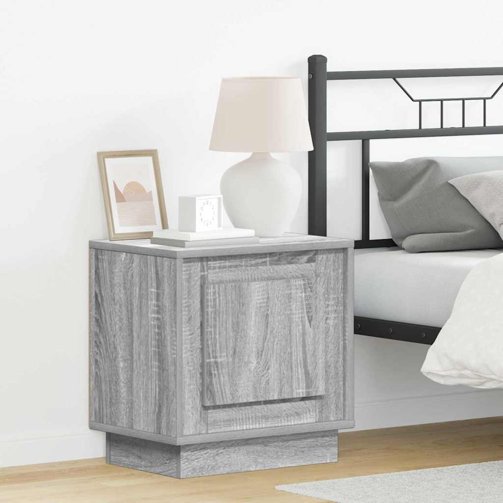 Nightstand Set (2 pcs) Gray 44 x 34.5 x 45 cm Engineered Wood