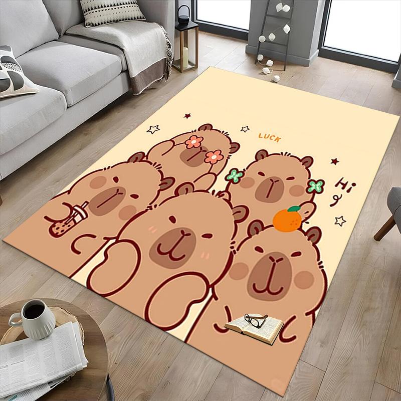 Bear Friends Carpet For Playroom Bedroom Living Room Sofa Home Decorkids Game Area Rug Nonslip Floor Mat