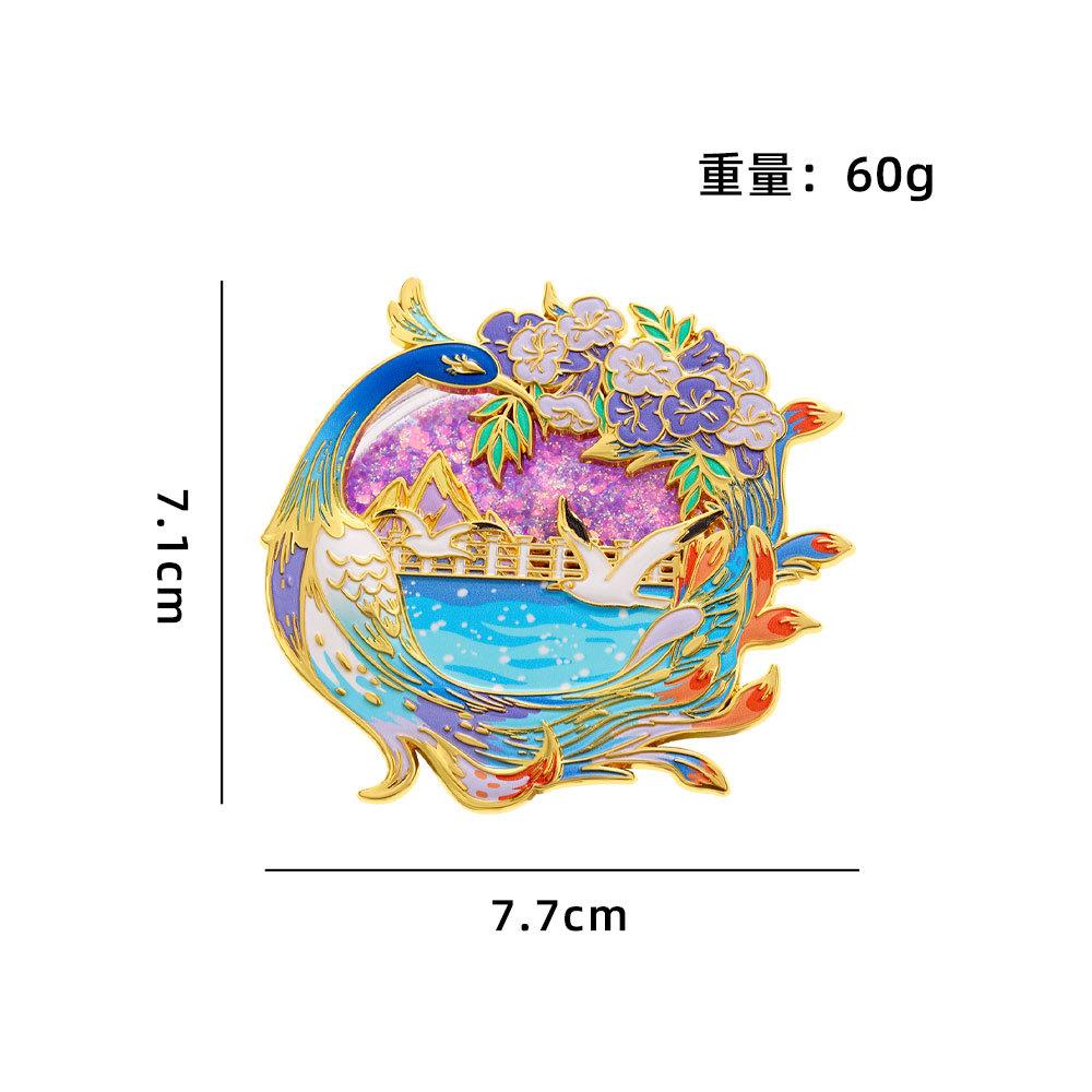 Yunnan merchandise quicksand metal refrigerator sticker magnet strong suction Kunming Internet celebrity clock in tourist attractions souvenirs