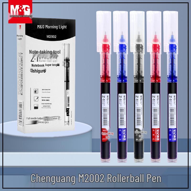 Morning MG 0.5mm Quick-Dry Liquid Rollerball Pen for Students – Ideal for Note-Taking & Highlighting Crystal Purple (12-pack)