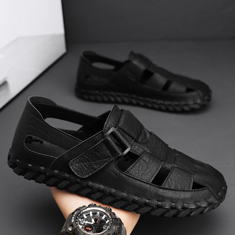 

Летние черные/коричневые тапочки мужские сандалии, горячая распродажа, модные повседневные сандалии, пляжная обувь, прогулочные сандалии, классная обувь ручной работы на плоской подошве 45