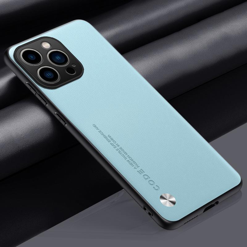 EUCAGR Luxury Ultrathin Leather Phone Case For iPhone 16 15 14 13 12 11 Pro Max XR XS Max Plain Skin Shockproof Soft Back Cover