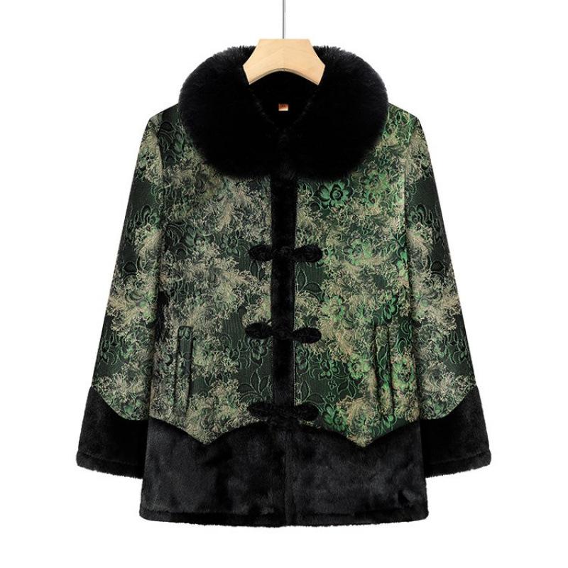 Winter padded jacket female old lady clothes winter padded jacket