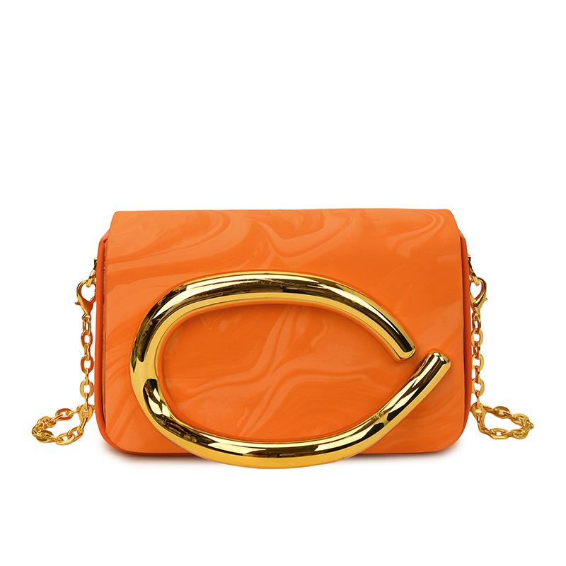 This year's popular bag 2025 new European and American fashion metal wrist box bag women's chain crossbody small square bag