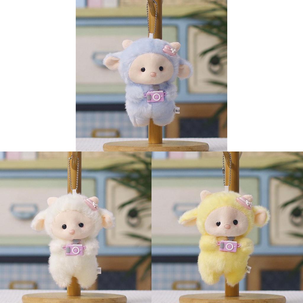 Cute Sheep Plush Toy With Short Pile Fabric Suitable For Bag Decoration And Gifts