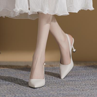 New Style Pointed High Heels Shallow Mouth Temperament Versatile Single Shoes Hollow Stiletto Women's Shoes