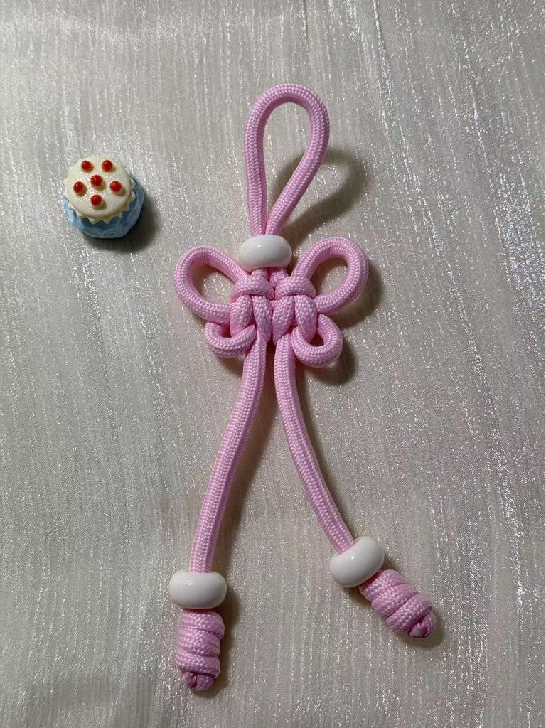 Colorful Candy Weave Bow Pendant Phone and Bag Keychain