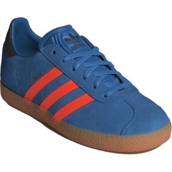 Adidas Originals GAZELLE Low Top Kids Skateboarding Shoes Blue Orange Black