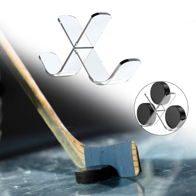 Acryl Eishockey Puck Ausstellungsständer Klar Eishockey Puck Vitrine 3 Schlitze Halter Sammlerfigur Ständer Einfach zu installieren