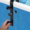 Schwimmbad Skimmer Halterung Verstellbare Stange Aufhänger Organisation von Poolzubehör Und Reinigungswerkzeugen Haken für Laub Schmutz Entferner Bürste