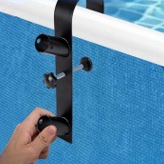 Schwimmbad Skimmer Halterung Verstellbare Stange Aufhänger Organisation von Poolzubehör Und Reinigungswerkzeugen Haken für Laub Schmutz Entferner Bürste