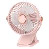 USB Rechargeable Clip-On Fan with Night Light for Dorm, Bed, and Desk