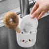 1pcs White Hanging Basket Soft Snap Fastener Faucet Sponge Holder Silicone Drainage Basket For Sink Faucet Hanging Storage Bag