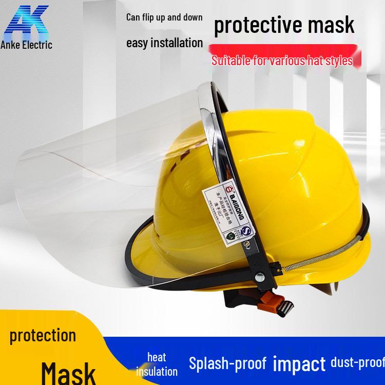 Transparent Electric Welding Face Mask with Helmet - Organic Glass Shield for Splash Protection