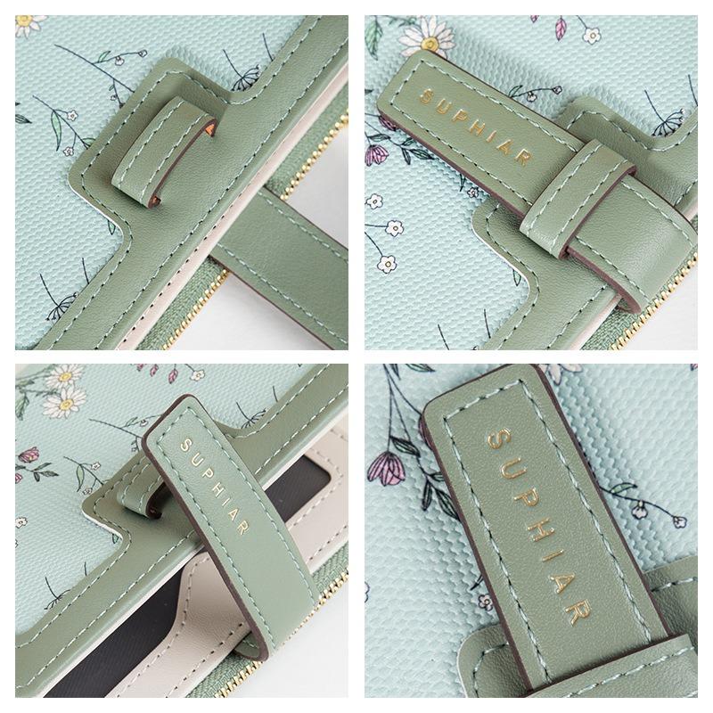 New small wallet women's short 30% off cute printed card bag student 30% off multi-card folding change bag