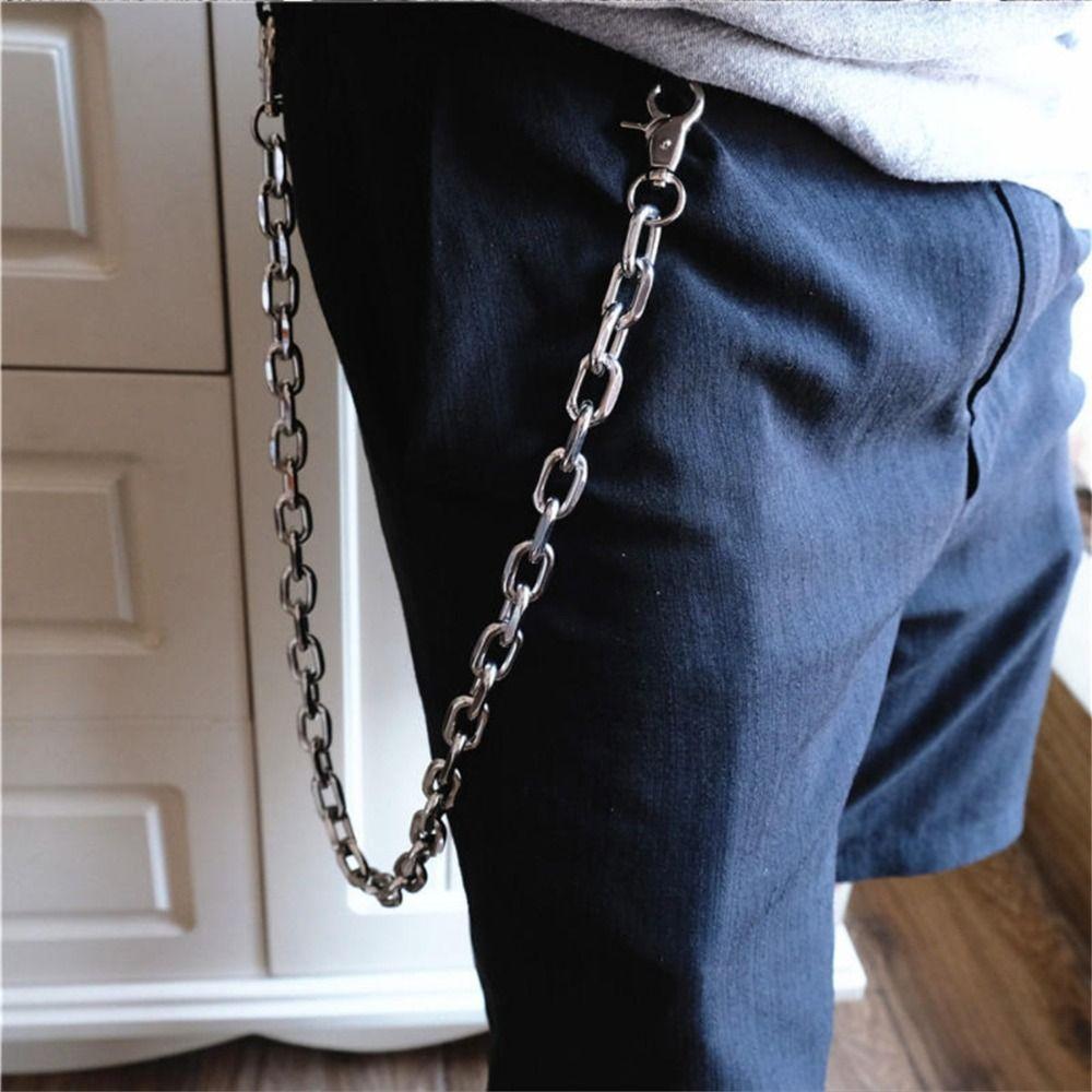 Rock Style Single Strands Pants KeyChain Big Ring Metal Link Wallet Chain Punk Biker Chain Street Wear