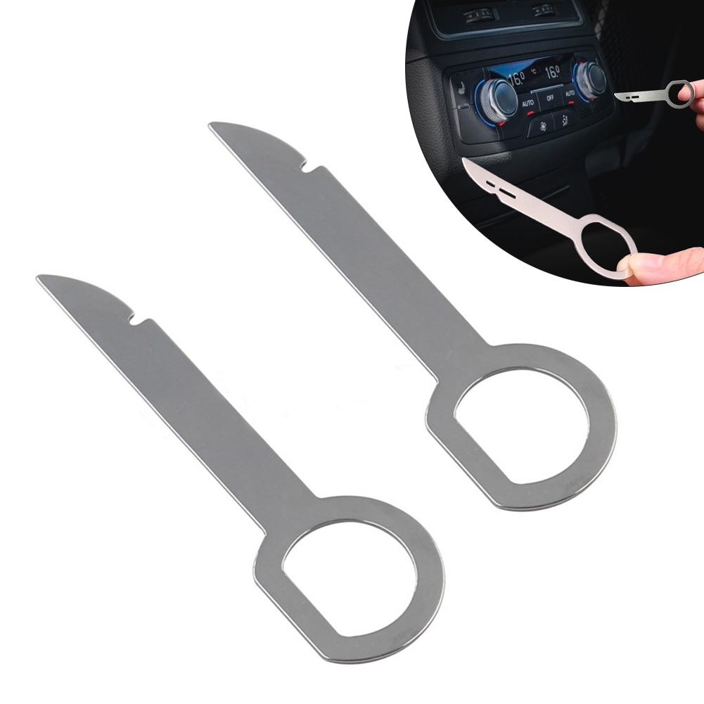 2PCS Car Radio Removal Tool Stereo Key Useful Radio Stereo Release Removal Install Tool Car Repair Tool Accessories Removal Kit
