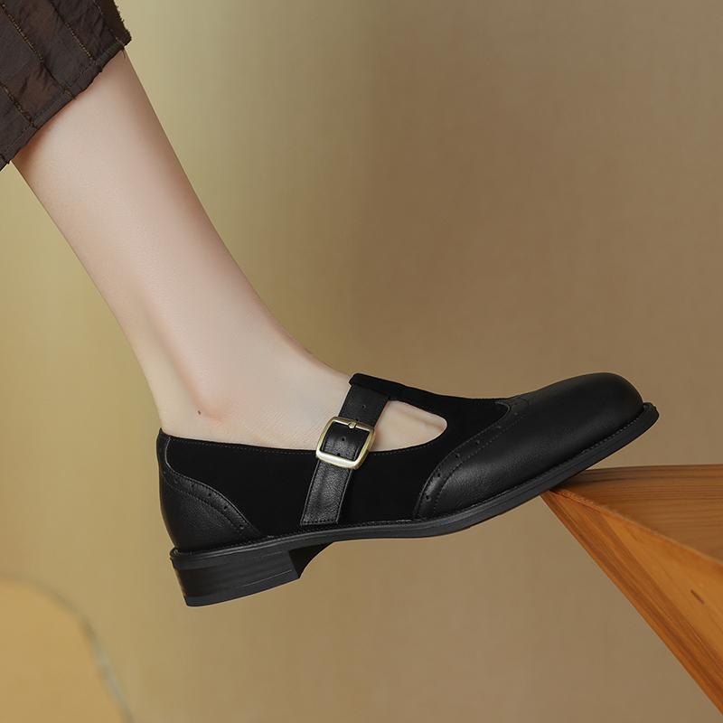 Fashion 2024 Oxford Women Shoes Genuine Leather Shoes for Women Spring Loafers Summer Brogues Women Pumps Retro Ladies Shoes