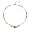 Handmade beaded mixed color fringed necklace natural stone non-fading neck chain niche design light luxury titanium steel collarbone chain women