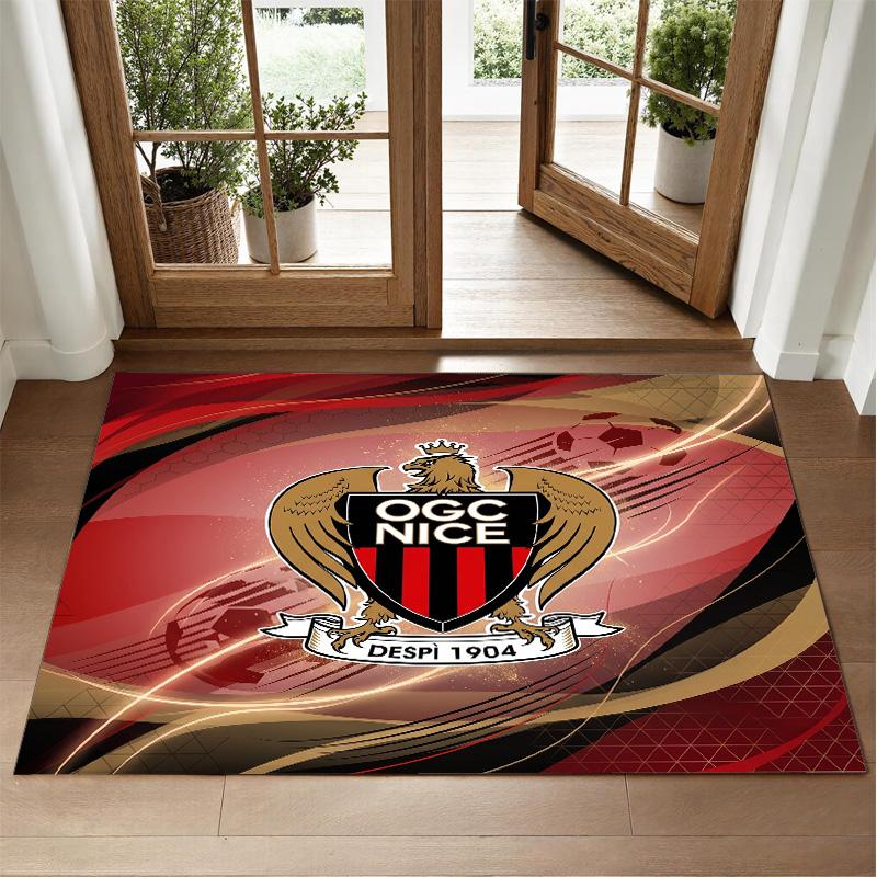 OGC Nice FC Design Crystal Velvet Rug Soft Decorative Mat for Bedroom Entrance
