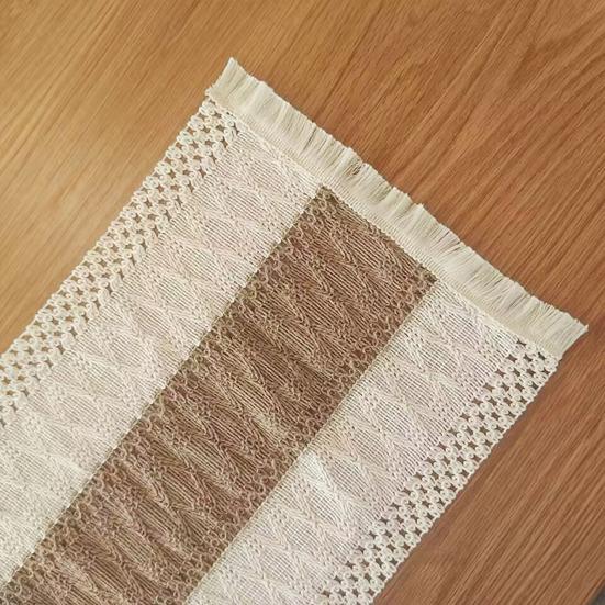 Böhmische Fransen-Tischset Weiche Baumwolle Leinen Vintage-Tischset Jacquard Maschinenwaschbares Tischset für Zuhause Bauernhaus Esstisch