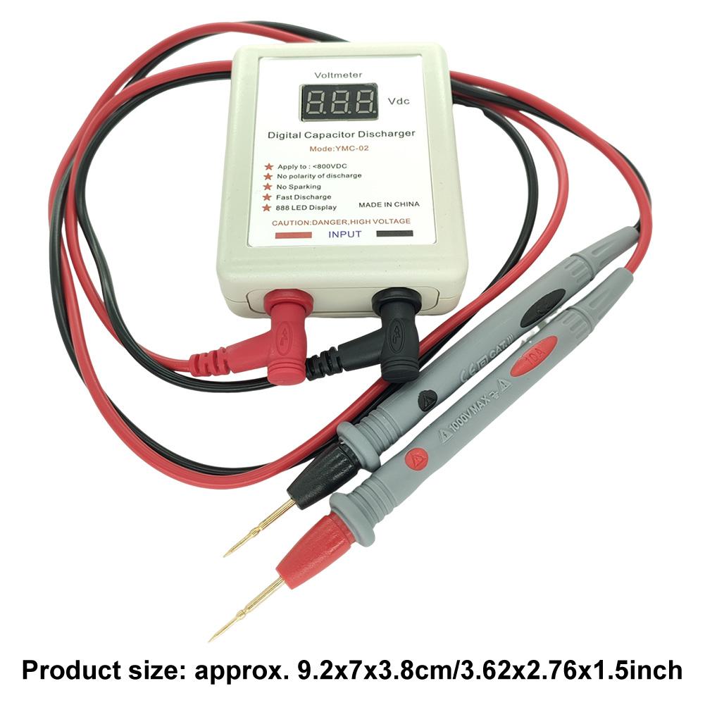 

800 В Цифровий конденсатор Швидкий розрядник Електрик Інструмент для розрядки напруги Швидкий розряд Тестер напруги Ремонт електроніки