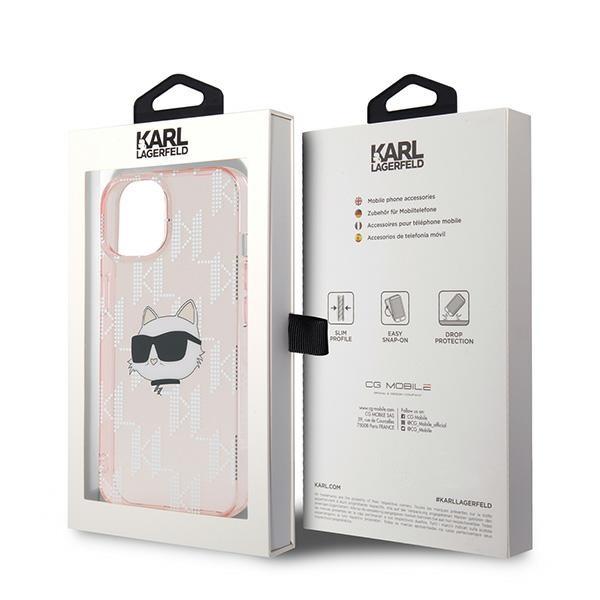 Karl Lagerfeld Klhcp13Mhklpchp Iphone13 6.1 Różowy/Pink Hardcase Iml Choupette Head & Monogram