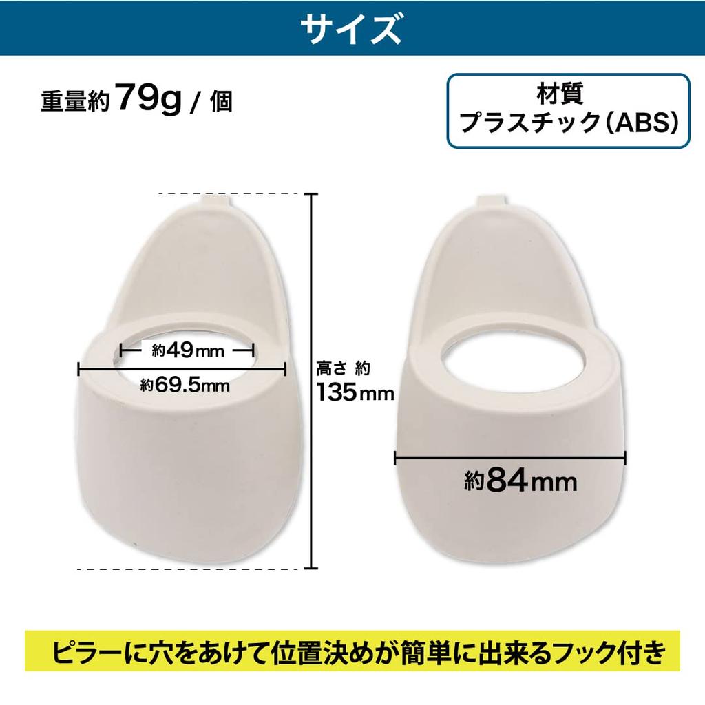 Startside Car Audio Speaker DIY Plastic ABS Material Type Set of In-Wall Bracket, Mount, (White A, 2)