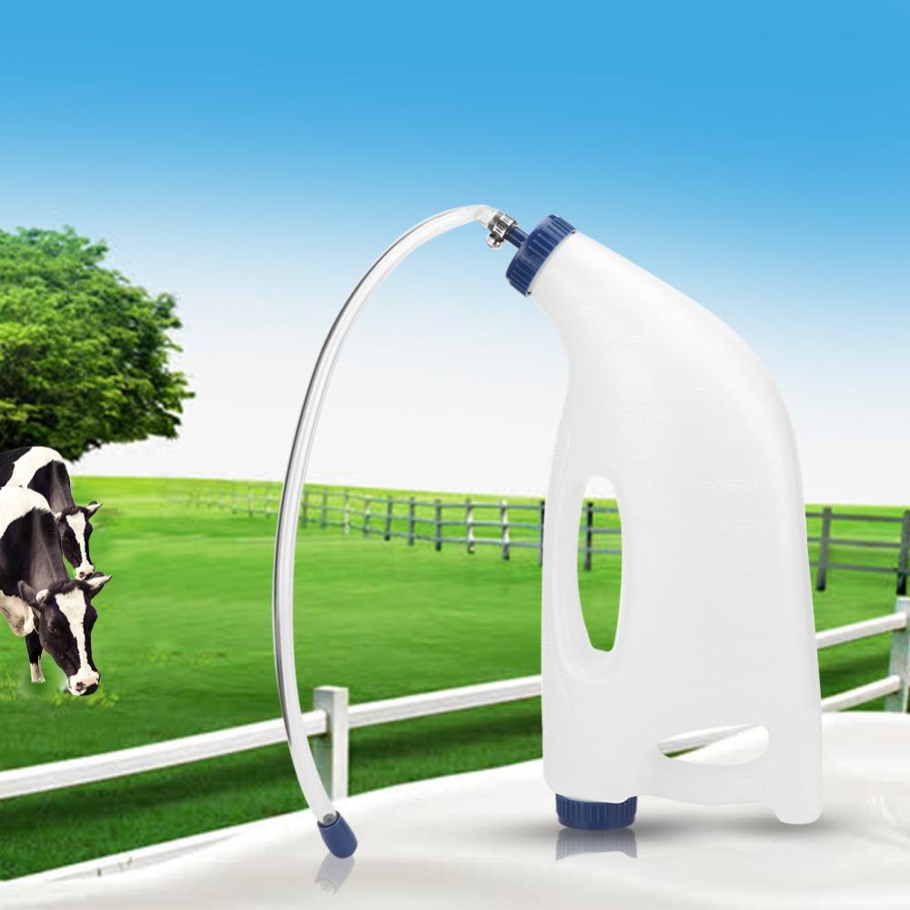 PE Farm Animal Bottle Thickening Handle Milk Feeding Bottle Easy Clean Calf Feeding Bottle Calves