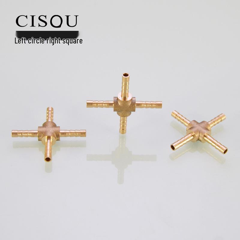 Brass Pagoda Head 4-Way Gas Hose Connector (4-19MM)