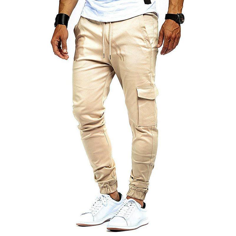 

Европейская модная одежда, мужские брюки, повседневные спортивные брюки на шнурке, летние пляжные свободные брюки S серый