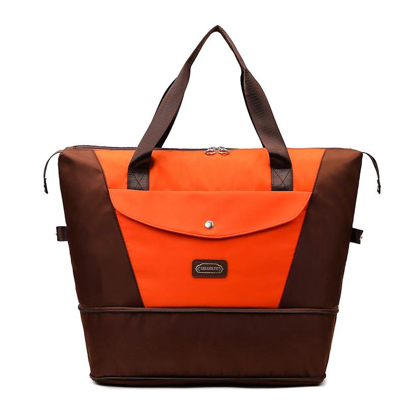 Travel bag Large capacity Portable travel Business trip Luggage storage bag Yoga fitness bag Expansion dry and wet separation