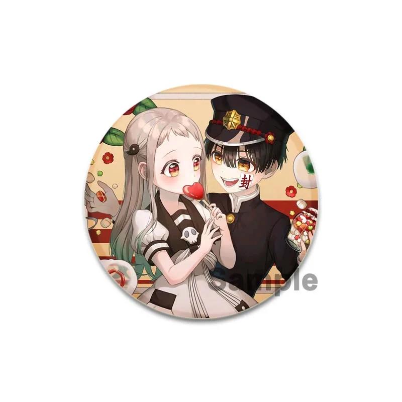 

32/44/58 мм Симпатичные броши Ясиро Нэнэ Ханако-кун Японские аниме-иконы Эмалевая булавка Значок на воротник на лацкан рюкзака Ювелирные изделия Аксессуары Подарки 32mm