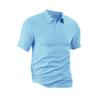 Summer Thin Breathable Sweat Wicking Short Sleeved Loose Casual Solid Color Jacquard Men's Polo Shirts