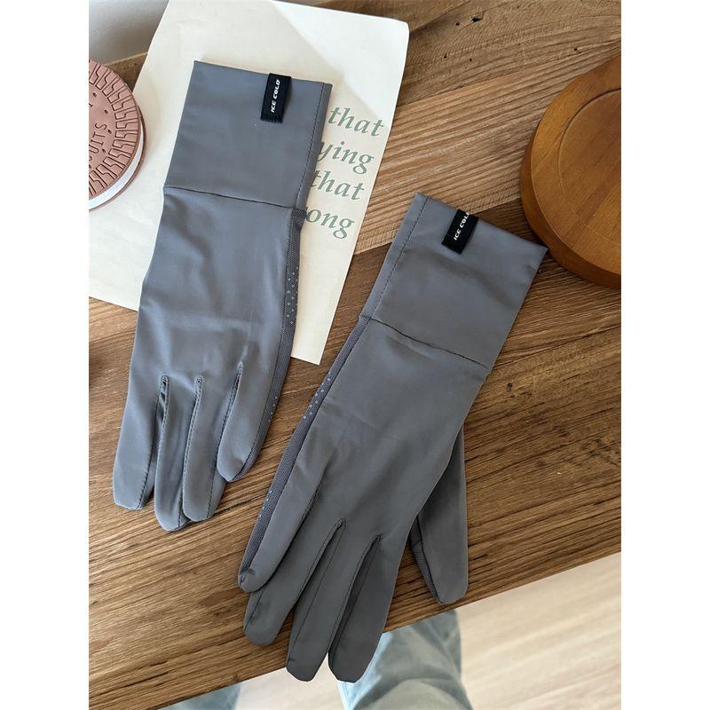 

Очень длинные перчатки из ледяного шелка для защиты от солнца Женские Летние Защита от УФ-лучей Для улицы Вождение Езда Электромобиль Нескользящие Сенсорный экран Dark gray All yards