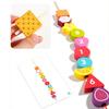 Montessori Wooden Toys Color Shape Matching Puzzle Game Colorful Beaded Color Cognition Early Educational Toys Gift For Children