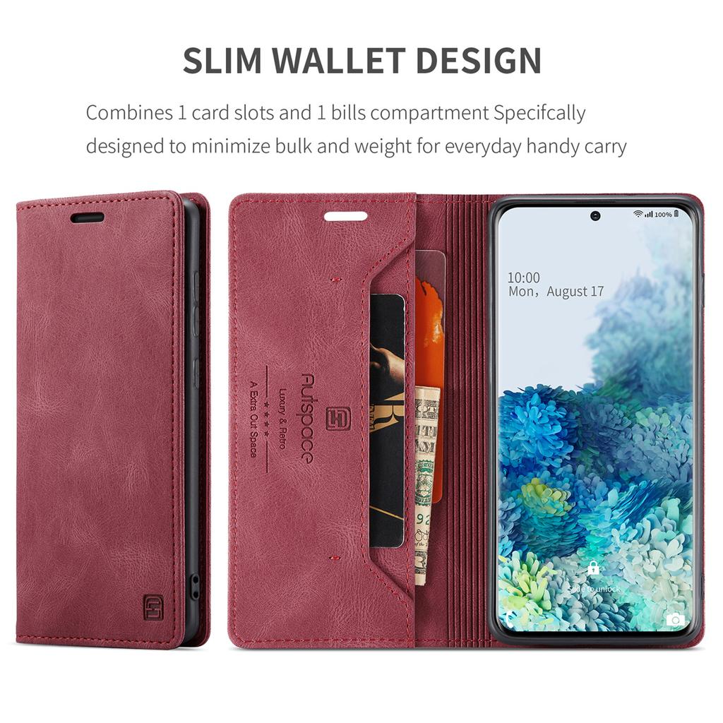 Premium Vintage Leather Wallet Case for Samsung Galaxy S20 Ultra - Flip Cover with Card Slots, Shockproof Retro Style (4 Colors)