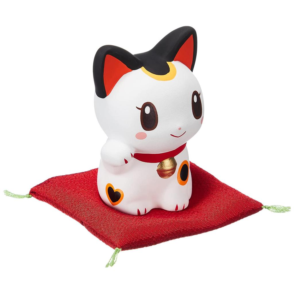 Yakushigama Nishikisai Suzune Money Height 8cm Nishida Atsuko 7697 Maneki-neko (beckoning cat)