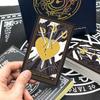 Mystic Noir Elegant Black & Gold Tarot Deck 10*6cm, Full 78-Card Set in Metal Tin, Travel-Size Deck for Wisdom and Guidance