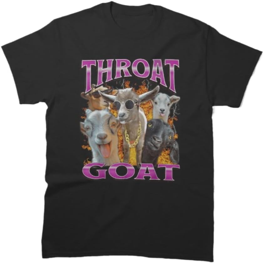

Funny Goat Graphic Bold Humor Statement T-Shirt Unisex 100% Cotton Crew Neck Short Sleeve Casual Tee for Adults S разноцветный